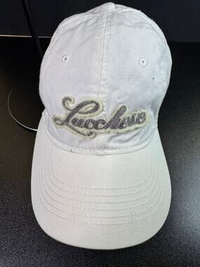 Lucchese Hat Cap White Script Logo American Flag Rope Adjustable Western
